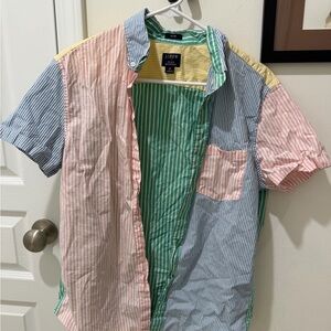 J. Crew Men's Colorful Striped Button Down Shirt